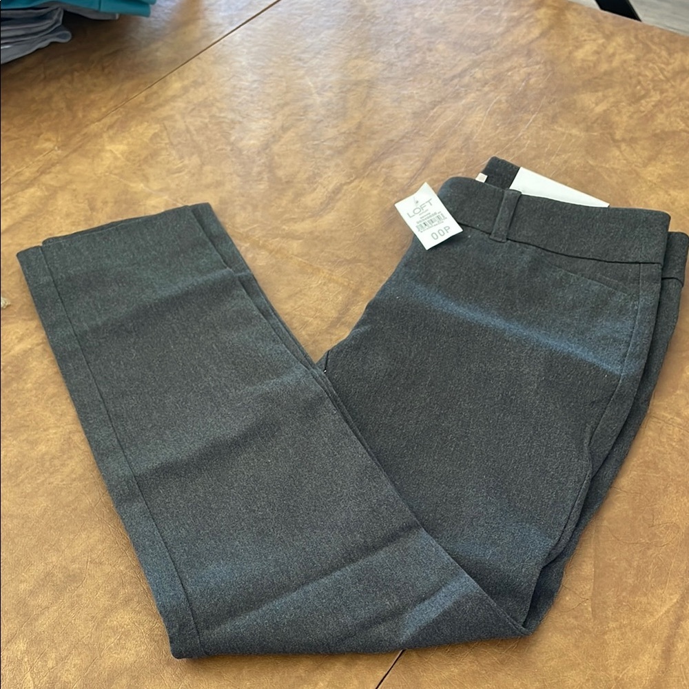 LOFT Gray Skinny Tailored Pants
